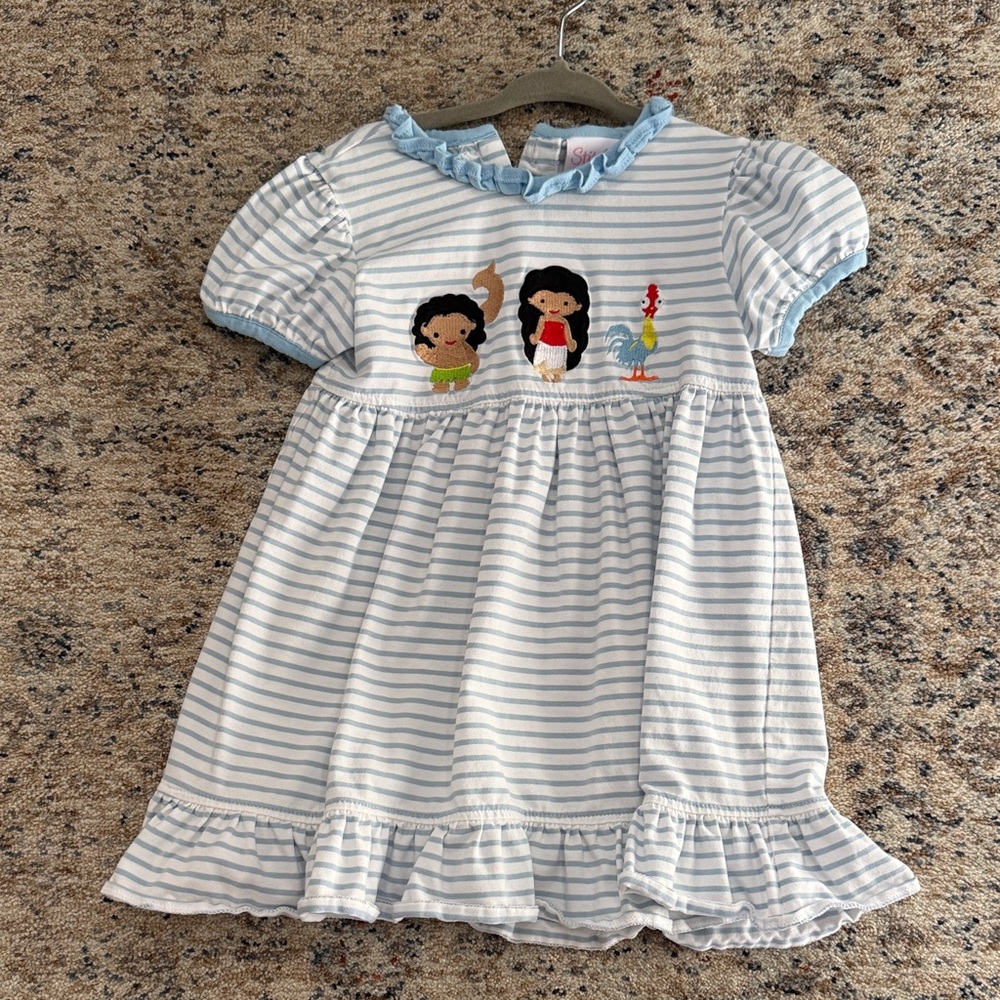 Stitchy Fish Moana Dress- Size 2T